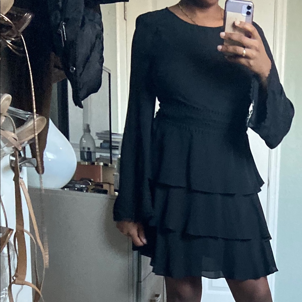 Black layered dress